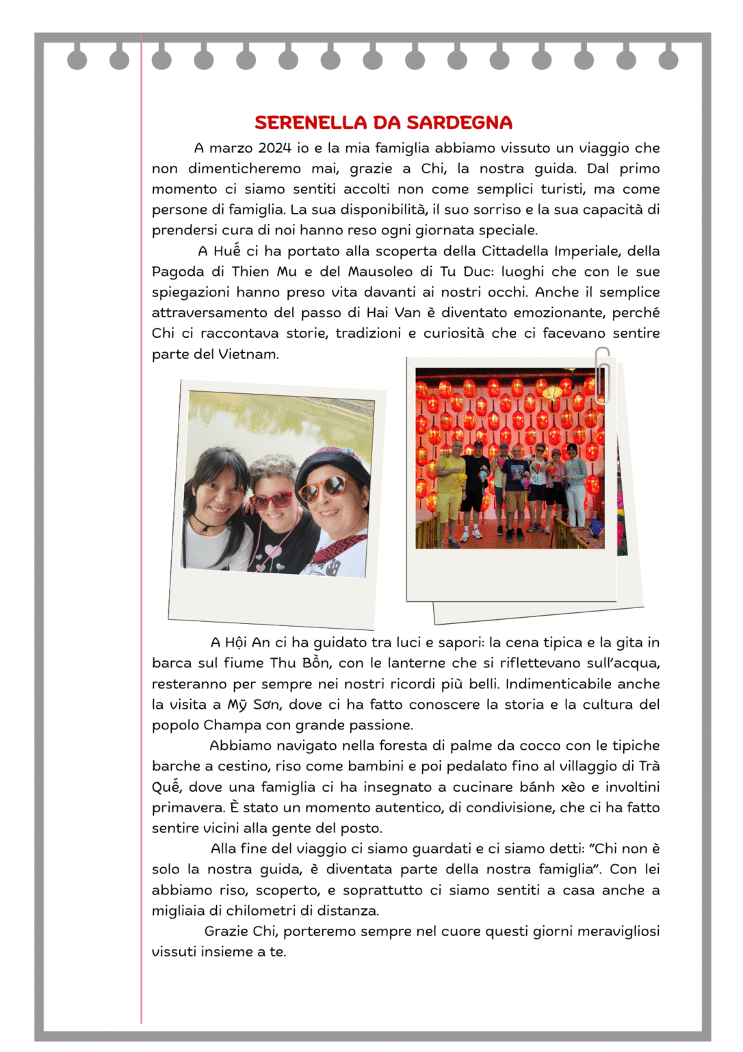 Testimonianza_Giro Travel_Serenella da Sardegna